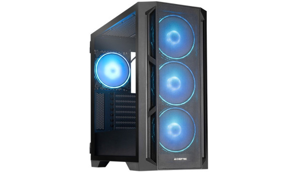 Корпус Chieftec APEX LUMO GA-01B-L-OP 4x140mm A-RGB, USB-C, E-ATX, без БЖ, Black