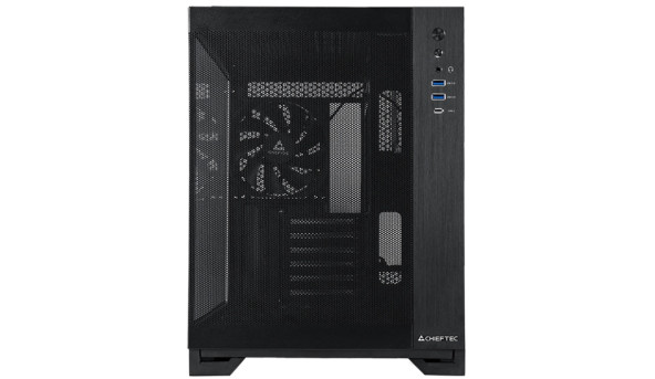 Корпус Chieftec VISIO AIR GM-30B-M-OP ATX, без БЖ, Black - 630504