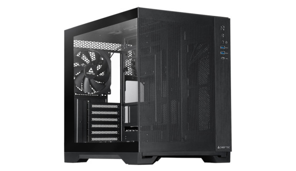 Корпус Chieftec VISIO AIR GM-30B-M-OP ATX, без БЖ, Black