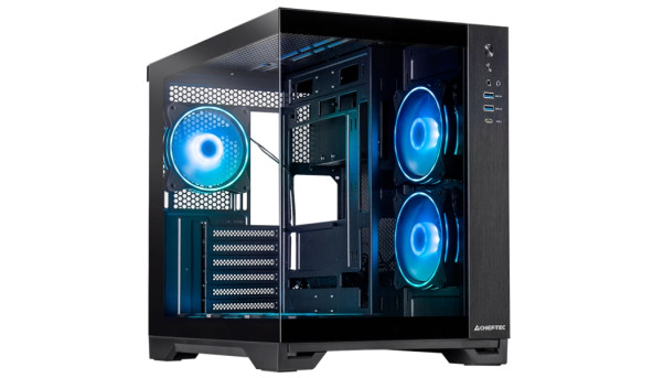 Корпус Chieftec VISIO GM-30B-TG-OP ATX, без БЖ, Black