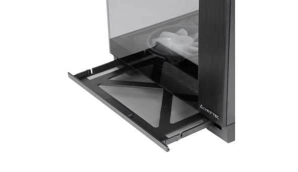 Корпус Chieftec VISIO GM-30B-TG-OP ATX, без БЖ, Black - 630506