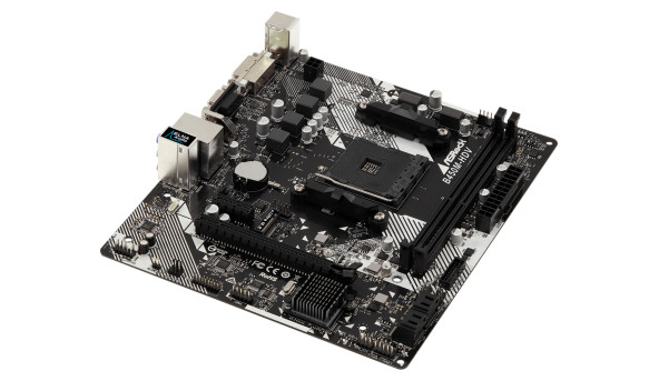 ASRock B450M-HDV R4.0/REF (AM4/B450, 2*DDR4, PCIex16, DVI-D, HDMI, 4xSATAІІІ, M.2, GLan, 8ch, mATX) - 630542