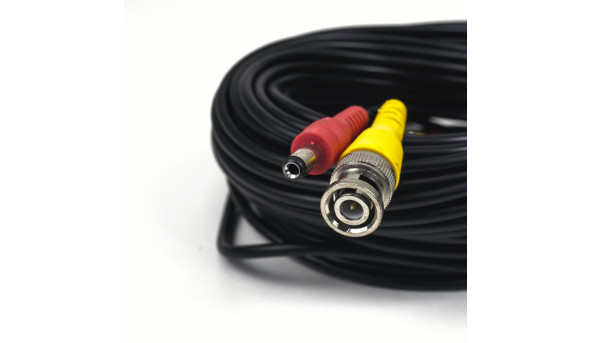 Кабель BNC-рower cable C 18 м (BNC+DC/BNC+DC) для передавання відеосигналу та живлення - 630820