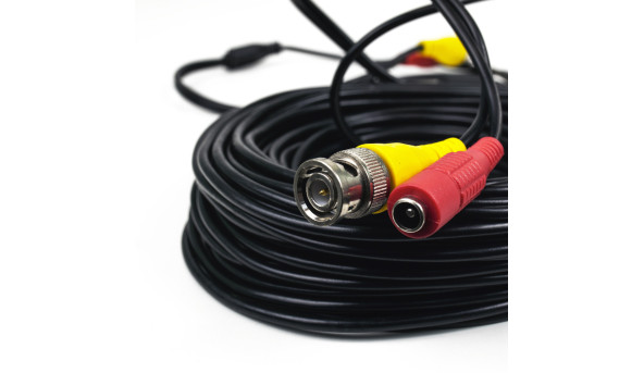 Кабель BNC-рower cable D 18 м (BNC+DC/BNC+DC) для передачи видеосигнала и питания - 630821