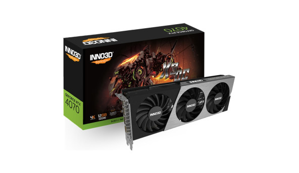 GeForce RTX4070 Inno3D X3 OC, 12GB GDDR6, 192bit, PCI-E 4.0 X16 - 631501