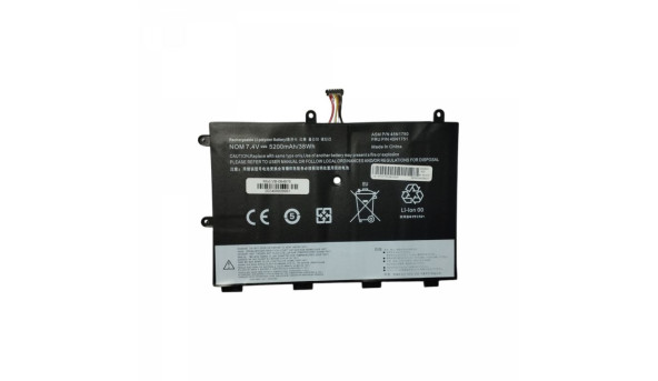 Акумуляторна батарея для ноутбука Lenovo 45N1750 ThinkPad Yoga 11e 7.4V Black 5200mAh OEM