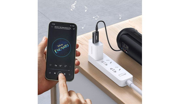 Приймач/транслятор UGREEN USB 2.0 to 3.5mm Bluetooth Adapter with Audio Cable CM523 - 631931