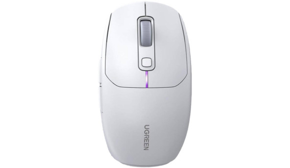 Мишка ігрова UGREEN 2.4GHz MU103, бездротова + Bluetooth, 4000dpi., 6кн., Біла
