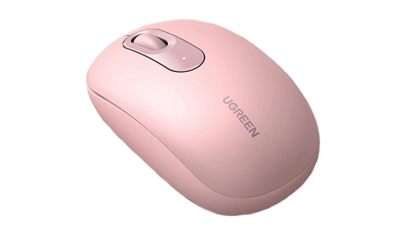 Мишка UGREEN 2.4GHz MU105, бездротова, 4000dpi., 3кн., Рожева