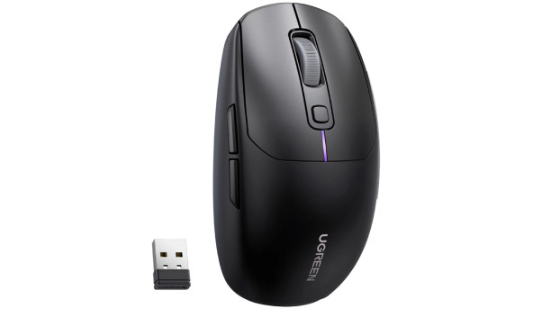 Мишка ігрова UGREEN 2.4GHz MU103, бездротова + Bluetooth, 4000dpi., 6кн., Чорна - 631982