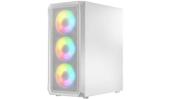 Корпус LogicConcept PORTOS MESH+GLASS ARGB fans 4x120mm WHITE без БЖ ATX - 632246