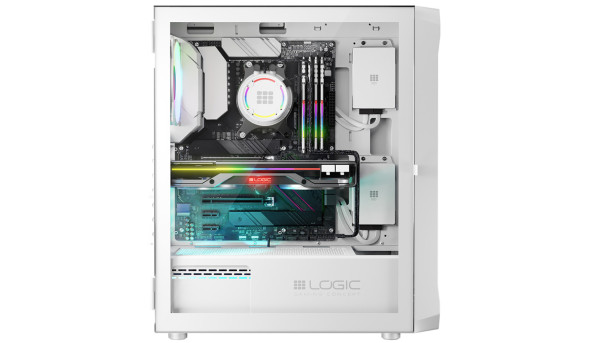 Корпус LogicConcept PORTOS MESH+GLASS ARGB fans 4x120mm WHITE без БЖ ATX - 632246