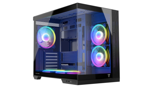 Корпус Modecom VOLCANO PANORAMA APEX ARGB 5F MIDI GREY без БЖ ATX