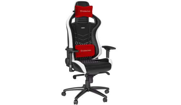 Крісло ігрове Noblechairs EPIC Real Leather Black-White-Red - 632334