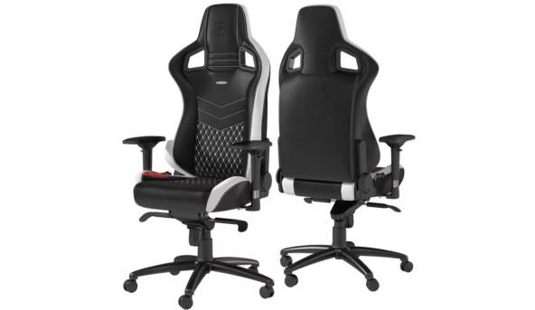 Крісло ігрове Noblechairs EPIC Real Leather Black-White-Red - 632334