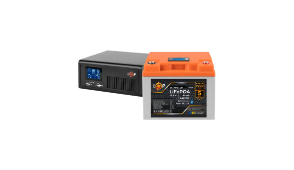 Комплект резервного живлення LP(LogicPower) ДБЖ + літієва (LiFePO4) батарея (UPS В430VA + АКБ LiFePO4 640W) - 632692