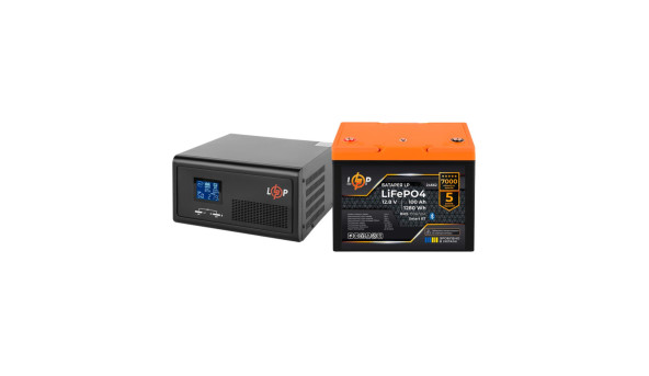 Комплект резервного питания LP(LogicPower) ИБП + литиевая (LiFePO4) батарея (UPS В1500 + АКБ LiFePO4 1280W)