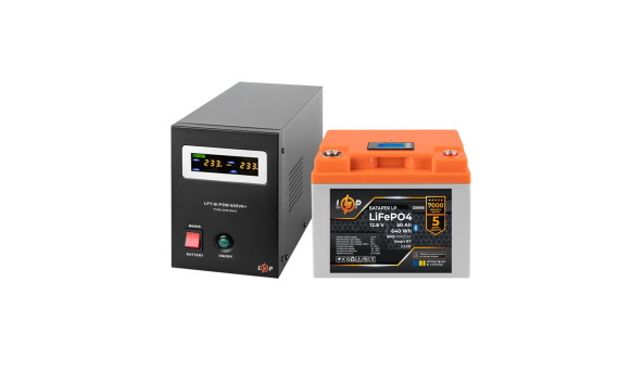Комплект резервного питания LP(LogicPower) ИБП + литиевая (LiFePO4) батарея (UPS В800 + АКБ LiFePO4 640W)