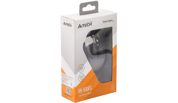 Мишка A4Tech G9-500FS, V-Track, бездротова, 4кн,1200 dpi, безшумна, чорна - 633081