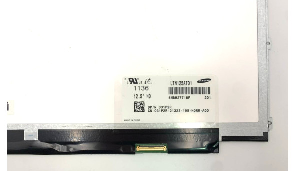 Матриця LTN125AT01-201 для ноутбука Dell Latitude E6220 031P2R 12.5" HD 1366 x 768 LED 40pin. Б/В - 633472