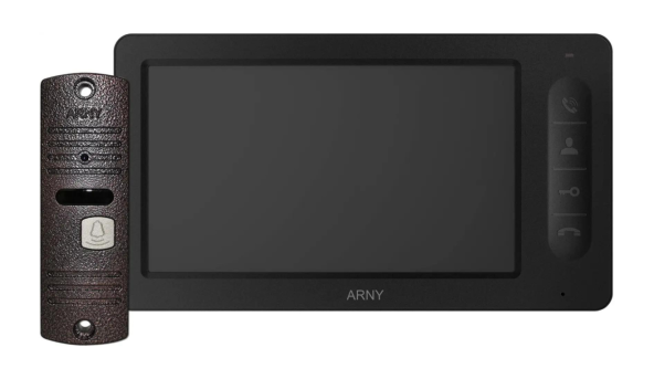 Комплект домофонный ARNY AVD-7006 (AVD-706 + AVP-05 (v.2)), Black + Copper