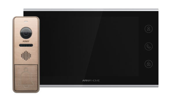 Комплект домофонный ARNY AVD-7342A Wi-Fі (AVD-731A 2Мп Wi-Fі + AVP-NG420 1Мп), Black + Bronze
