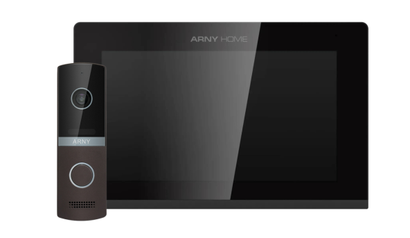 Комплект домофонный ARNY AVD-7423A Wi-Fi (AVD-742A 7" Wi-Fi IPS + AVP-NG230 2Мп), Black + Brown