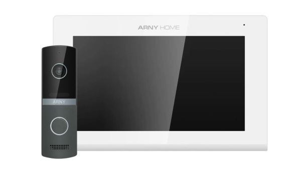 Комплект домофонный ARNY AVD-7423A Wi-Fi (AVD-742A 7" Wi-Fi IPS + AVP-NG230 2Мп), White + Graphite
