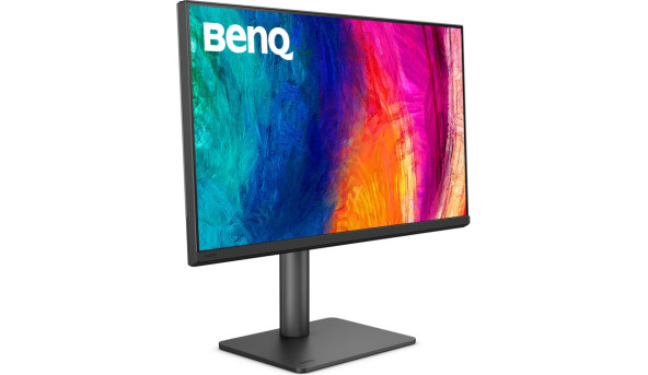 TFT 27" BenQ PD2706QN, QHD, IPS, HDMI, DP, USB-C, HAS, Pivot, колонки, темно сірий - 634178