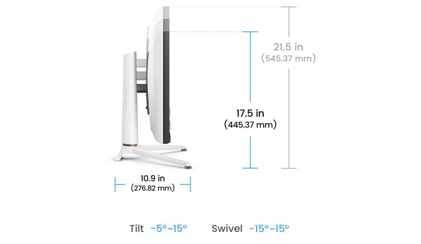 TFT 27" BenQ EX271U, 4K, IPS, 165Гцб 1ms, HDMI, DP, USB-C, HAS, Pivot, чорно-білий - 634179