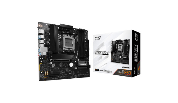 ASRock B850M Pro-A (AM5/B850, 4*DDR5, PCIex16, HDMI/DP, 4xSATAІІІ,3xM.2, 2.5GLan, mATX) - 634285