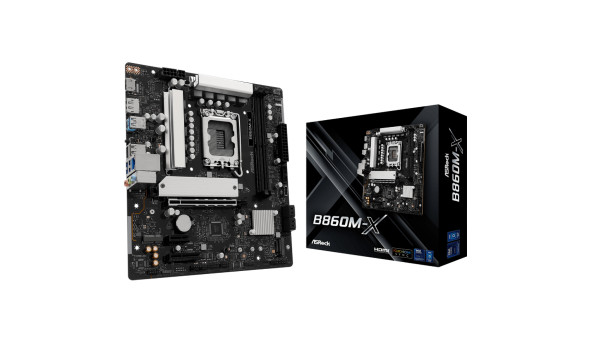 AsRock B860M-X (1851/B860, 2*DDR5, PCIex16, HDMI/DP, 4xSATA, 2xM.2, 2.5Glan, 7.1ch, mATX) - 634286