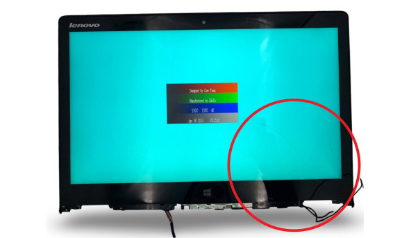 Матриця (тачскрін) 5D10H41975 NV140FHM-A10 14.0" 1920x1080 LCD IPS 30 pin для ноутбука Lenovo Yoga 3 Б/В - 634726