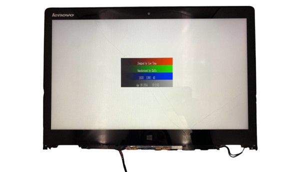 Матрица (тачскрин) 5D10H41975 NV140FHM-A10 14.0" 1920x1080 LCD IPS 30 pin к ноутбуку Lenovo Yoga 3 Б/У - 634727