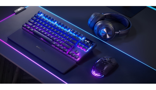 Клавіатура ігрова оптична SteelSeries Apex Pro TKL WL Gen 3 UA HyperMagnetic, OmniPoint 2.0, OLED - 634926