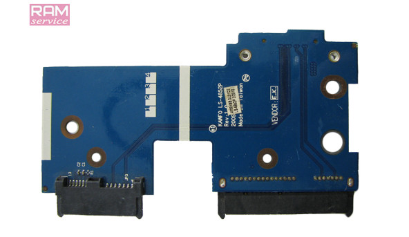 Додаткова плата, SATA роз'єми для ноутбука, eMachines G625, 17.3", LS-4852P, Б/В, В хорошому стані, без пошкоджень - 63526