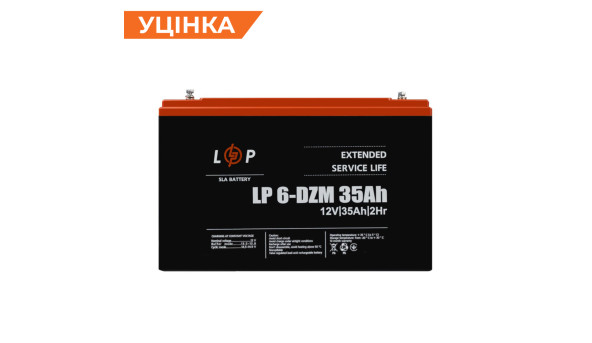 Розпродаж (9335) Тяговий свинцево-кислотний AGM акумулятор LP 6-DZM-35 Ah (01-2024) - 635732