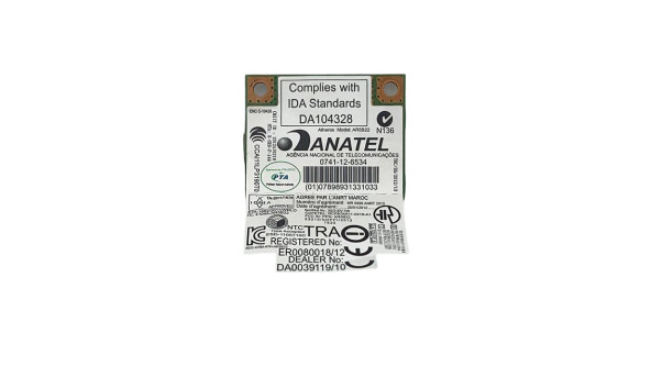 WI-FI + Bluetooth адаптер для ноутбука Acer Aspire E5-571P E5-571 V3-572PG V3-772G V3-772 V5-551G M T77H348.02 Б/В - 636215