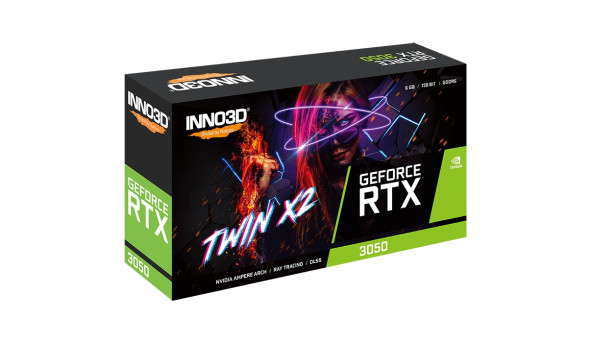 GeForce RTX3050 Inno3D Twin X2 V2, 6GB GDDR6 96bit PCI-E 4.0 - 636684