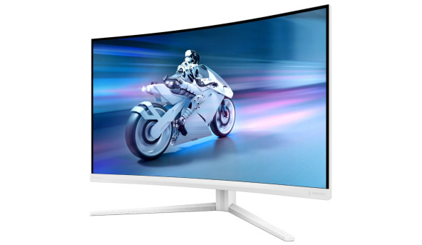 TFT 31.5" Philips 32M2C5501, Fast VA, QHD 2K, 180hz, вигнутий, 2хHDMI, DP, HAS, білий - 636770
