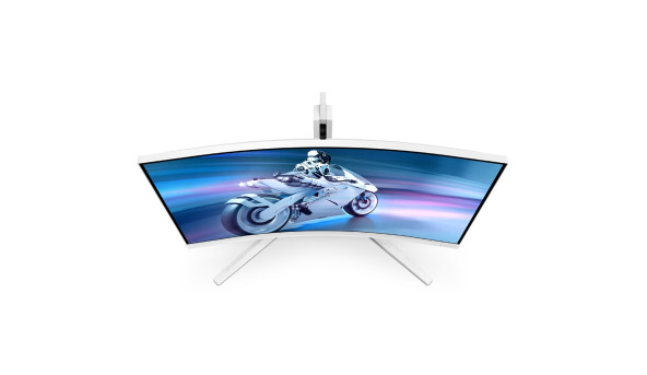 TFT 31.5" Philips 32M2C5501, Fast VA, QHD 2K, 180hz, вигнутий, 2хHDMI, DP, HAS, білий - 636770