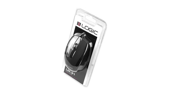 Мишка LogicConcept LM-31, бездротова, 1200dpi, 3кн., USB, чорна - 636877