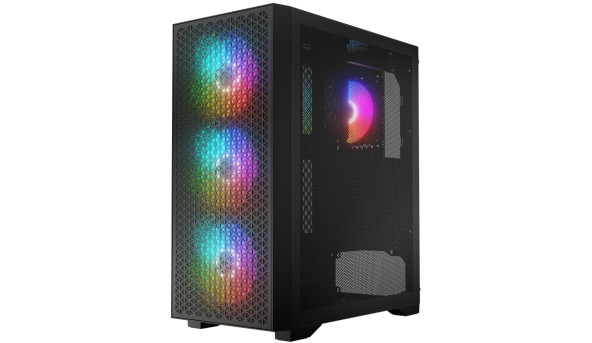 Корпус LogicConcept DART PRO ARGB MIDI BLACK MESH fans 4x120mm без БЖ ATX - 636878