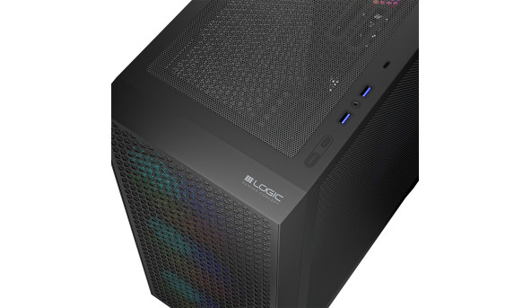 Корпус LogicConcept DART PRO ARGB MIDI BLACK MESH fans 4x120mm без БЖ ATX - 636878