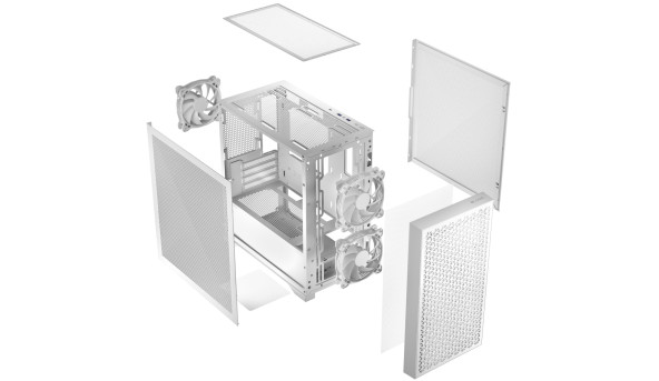 Корпус LogicConcept DART PRO MINI WHITE MESH fans 3x120mm без БЖ mATX - 636879