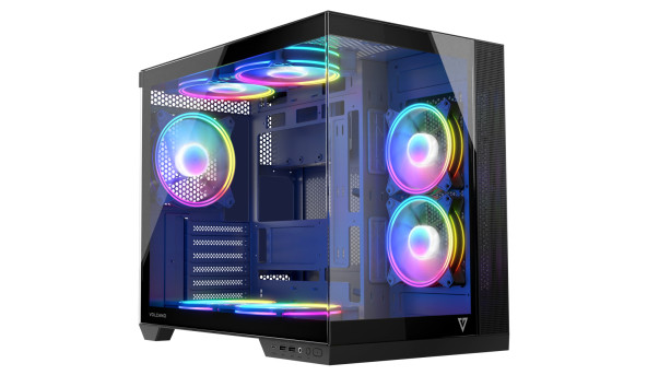Корпус Modecom VOLCANO PANORAMA APEX ARGB 7F MIDI GREY без БЖ ATX