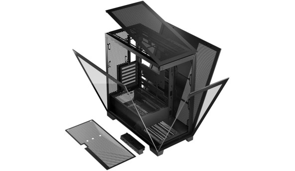 Корпус Modecom VOLCANO SPACE APEX w/o fans MIDI USB 3.0x2+TYPE-C BLACK без БЖ ATX - 636883