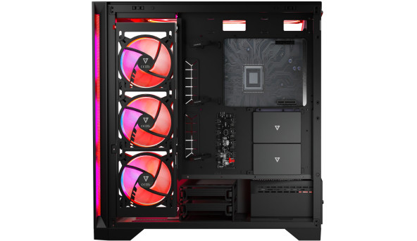 Корпус Modecom VOLCANO EXPANSE S ARGB 4x140mm fans MIDI USB 3.0x2+TYPE-C BLACK без БЖ ATX - 636884