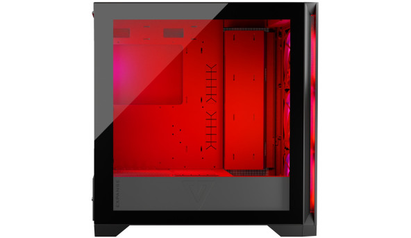 Корпус Modecom VOLCANO EXPANSE S ARGB 4x140mm fans MIDI USB 3.0x2+TYPE-C BLACK без БЖ ATX - 636884