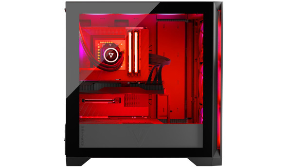 Корпус Modecom VOLCANO EXPANSE S ARGB 4x140mm fans MIDI USB 3.0x2+TYPE-C BLACK без БЖ ATX - 636884